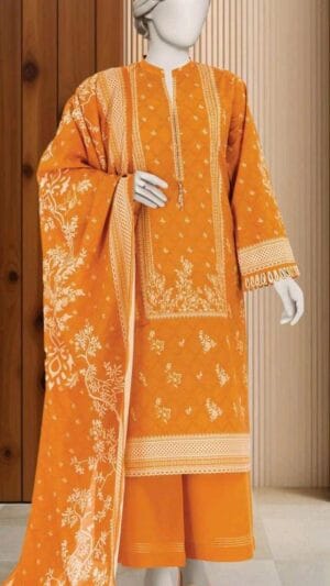 MTJ PRINTED LAWN 3PCS UNSTITCHED