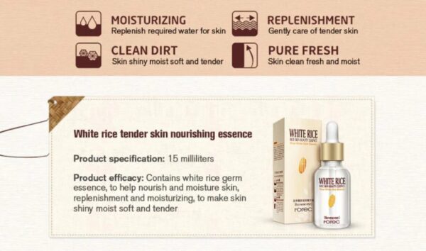 Rorec Moisturizing Anti Wrinkle Rice Face Serum for Open Pores - Image 4